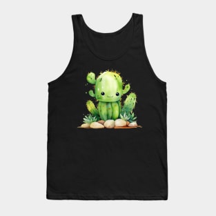 Cactuar Watercolor Mandragora Tank Top